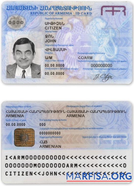 Realistic Armenia Id download for verification
