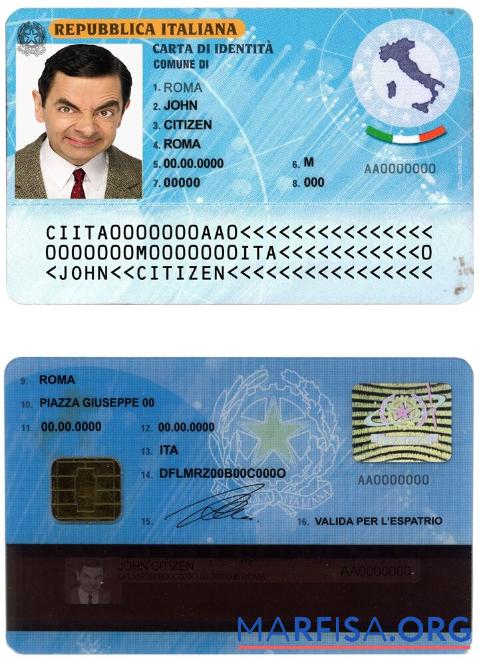 Downloadable Italy ID (2006 – 2016) download for verification