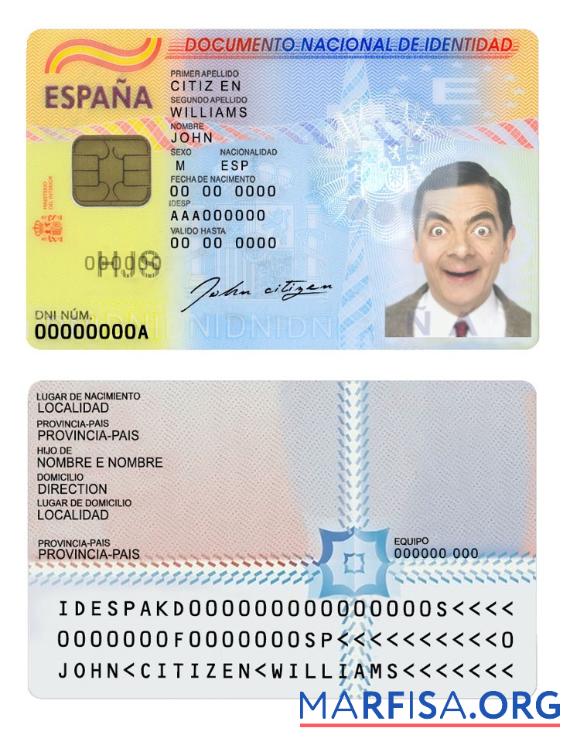 Realistic Spain ID (2016 – Present) download for verification